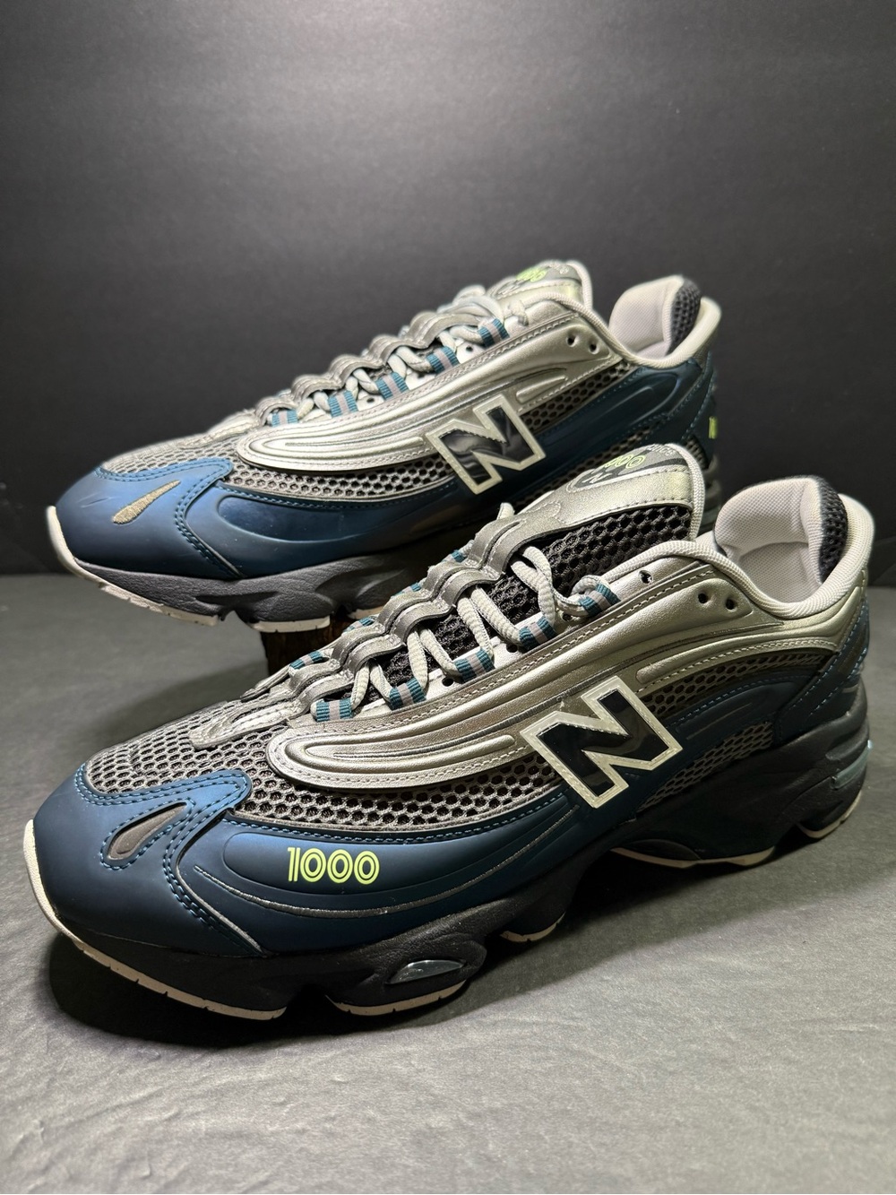 New Balance M1000 Men’s Blue Silver Gray Sneakers Shoe Size- 11